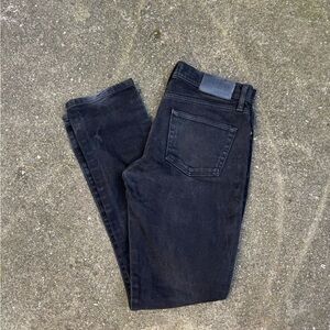 Buck Mason Straight Fit Black Denim Jeans Made In Los Angeles Size 31
